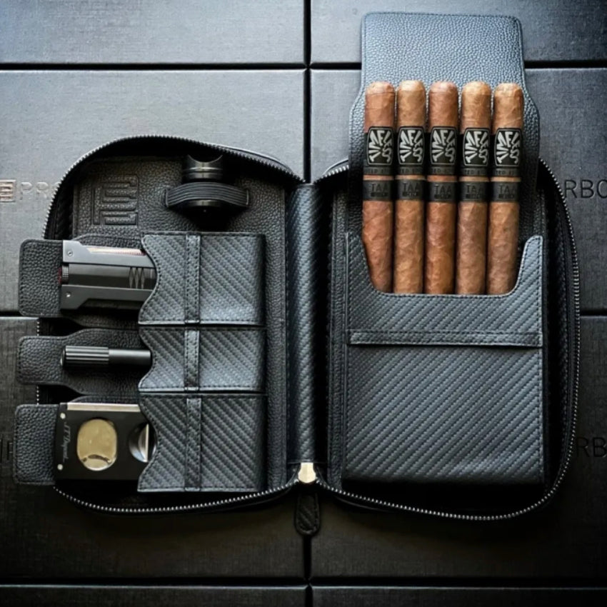 ProjectCarbon Leather Cigar Travel Case – GENTLMN